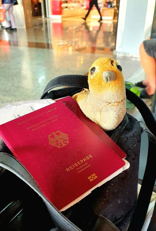 Deutscher Reisepass am Flughafen